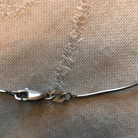 Sterling Silver Crystal Pendant Necklace and Earrings Set - Stamped: 925 ITALY - Picture 10 of 13